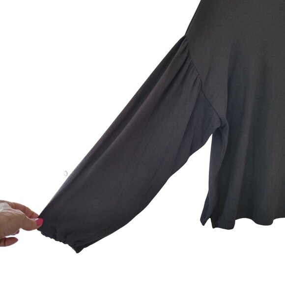 Madewell Dreamiest Knit Long Sleeve Tee Womens Size M Gray NWT - Picture 3 of 5